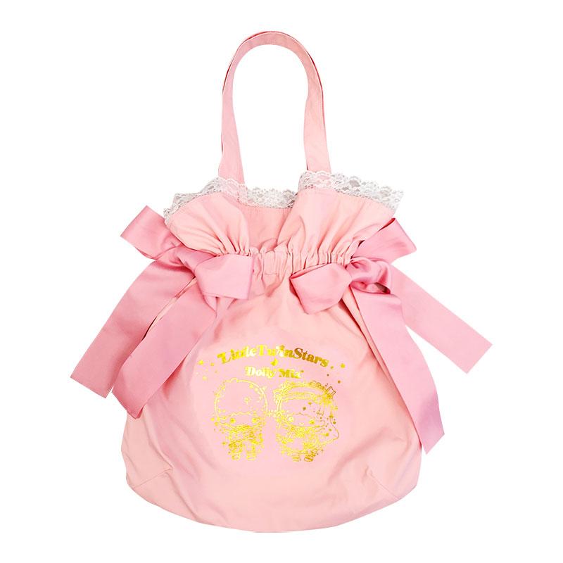 Little Twin Stars Kiki Lala Drawstring Tote Bag SWEET DOLLY MIX Sanrio Japan