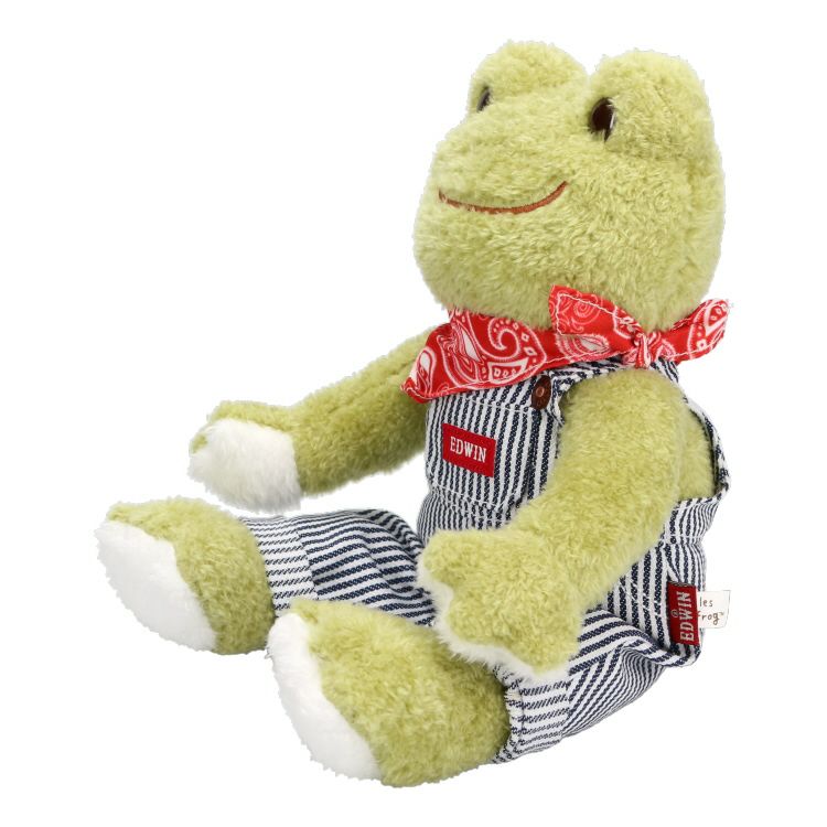 Pickles the Frog Bean Doll Plush EDWIN Overalls Japan