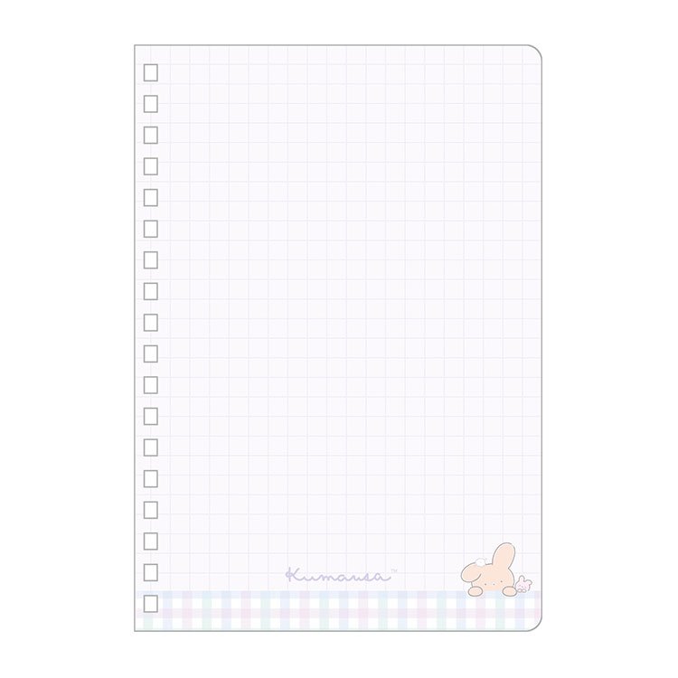 Kumausa Bear Rabbit Ring Notebook B6 White San-X Japan