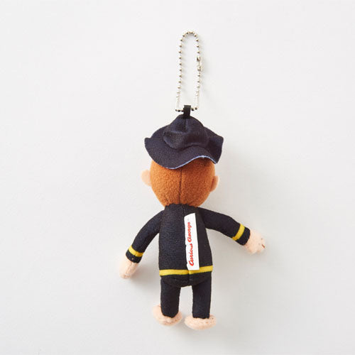 Curious George Plush Keychain Firefighter Cassic Japan
