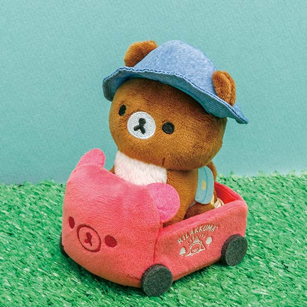 Rilakkuma Chairoikoguma Wagon mini Tenori Plush Doll Komorebi Camp San-X Japan