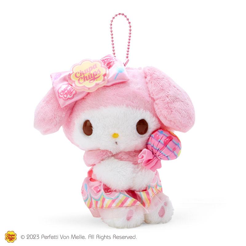 My Melody Plush Mascot Holder Keychain Chupa Chups Sanrio Japan 2023