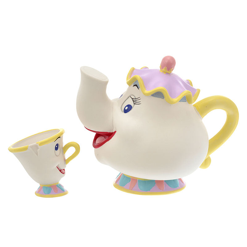 Mrs. Potts & Chip Porcelain Piggy Bank 3D Disney Store Japan Beauty & the Beast