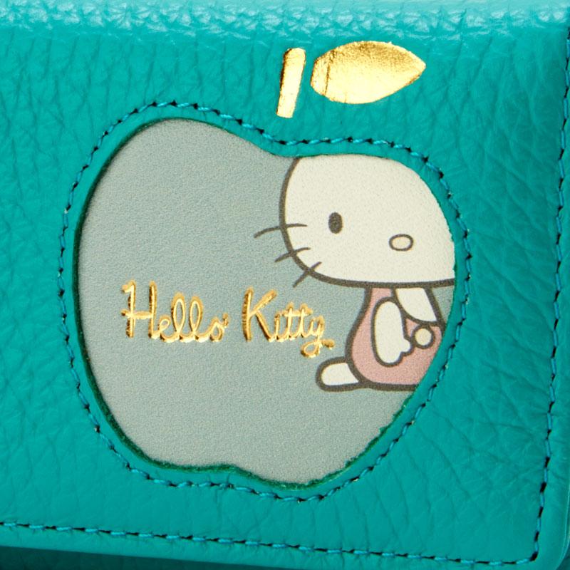 Hello Kitty Leather Key Case Fresh Green Sanrio Japan With Box