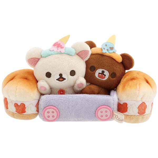 Chairoikoguma Korilakkuma mini Plush Cream Puff Amusement Park San-X Japan