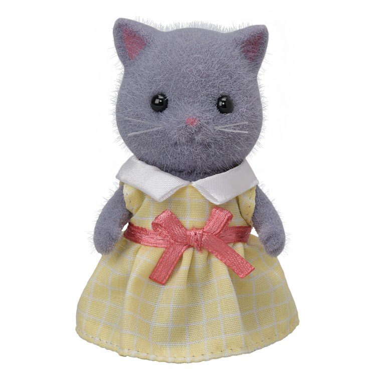 Sylvanian Families Persian Cat Girl Doll NI-106 Gray EPOCH Japan