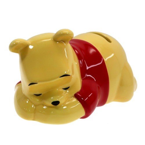 Winnie the Pooh Ceramic Piggy Bank Sleeping Disney Japan