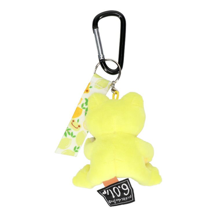 Pickles the Frog Embroidered Tiny Carabiner Pouch Lemon Yellow Japan –