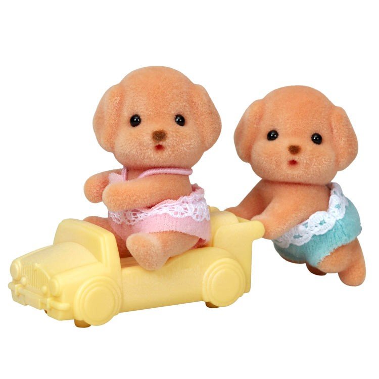 Sylvanian Families Toy Poodle Baby Twins Pretend Play Doll Set I-115 EPOCH Japan