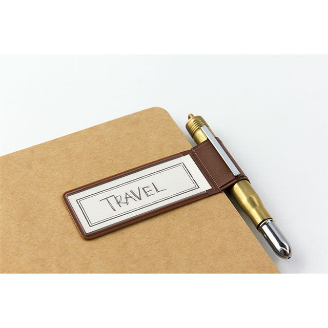 TRAVELER'S Notebook Japan Pen Holder Sticker 024 Brown 82263006 Midori