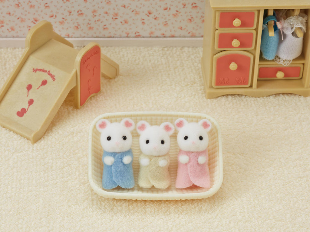 Marshmallow Mouse Triplets Ne-108 Sylvanian Families Japan Calico Critters Epoch