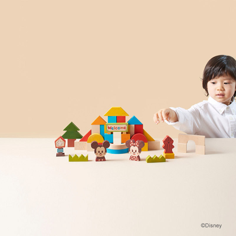 Mickey & Friends KIDEA Toy Wooden Blocks Set Disney Store Japan