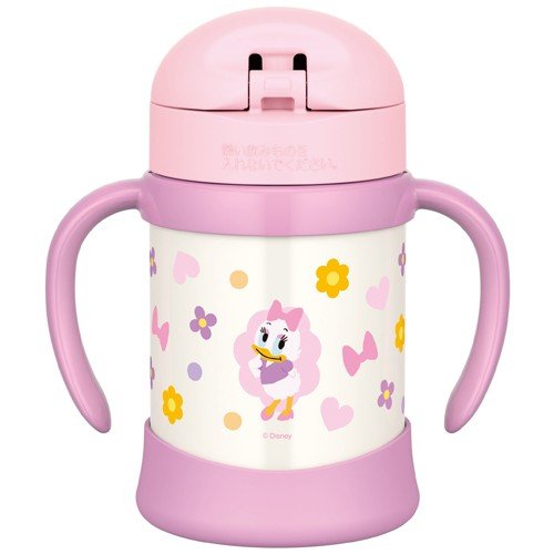 Minnie Stainless Training Straw Mug Cup 250ml Light Pink Thermos Japan Baby