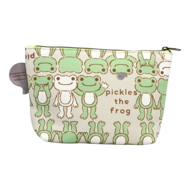 Pickles the Frog Cosmetic Pouch Side by Side Japan