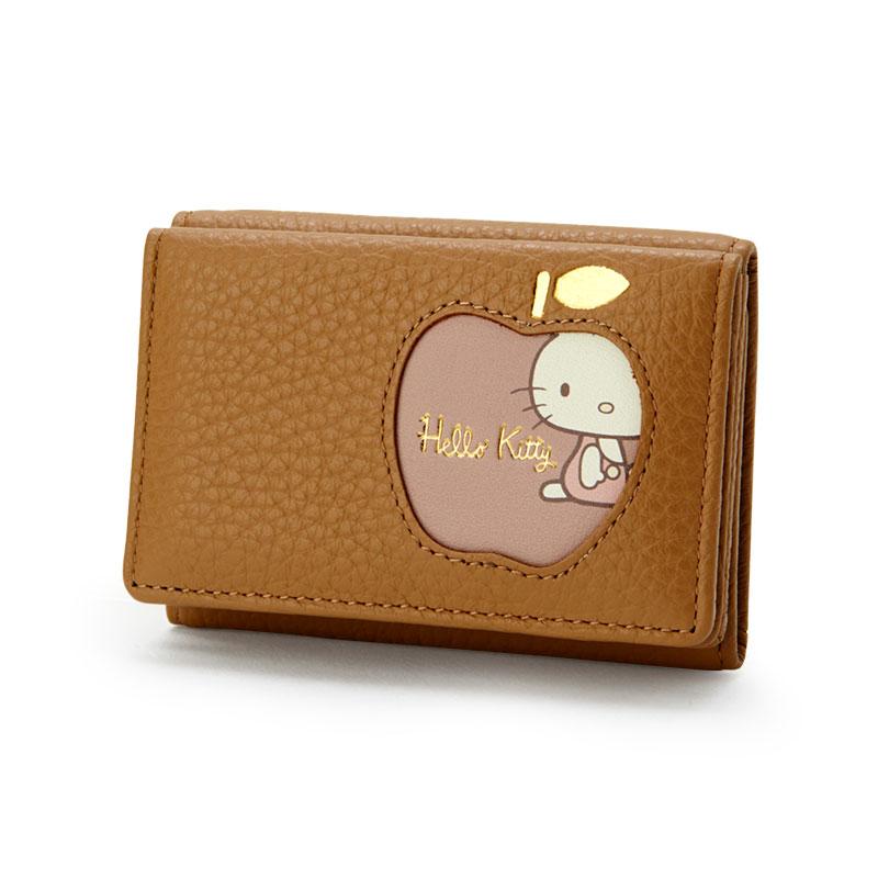 Hello Kitty Leather Trifold Wallet Fresh Brown Sanrio Japan With Box