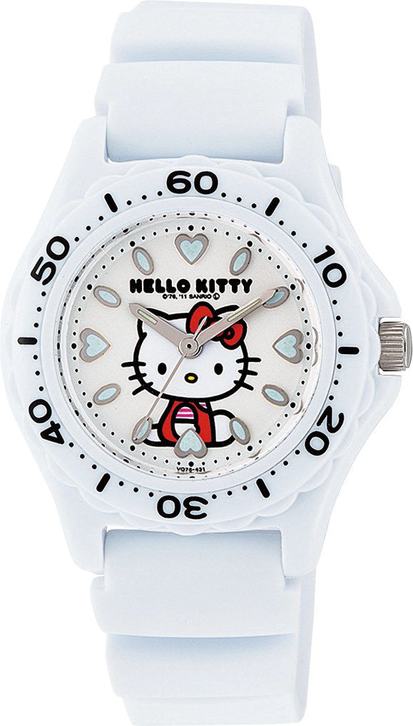 Hello Kitty Wrist Watch Waterproof White VQ75-431 CITIZEN Q&Q Japan Sanrio  - VeryGoods.JP