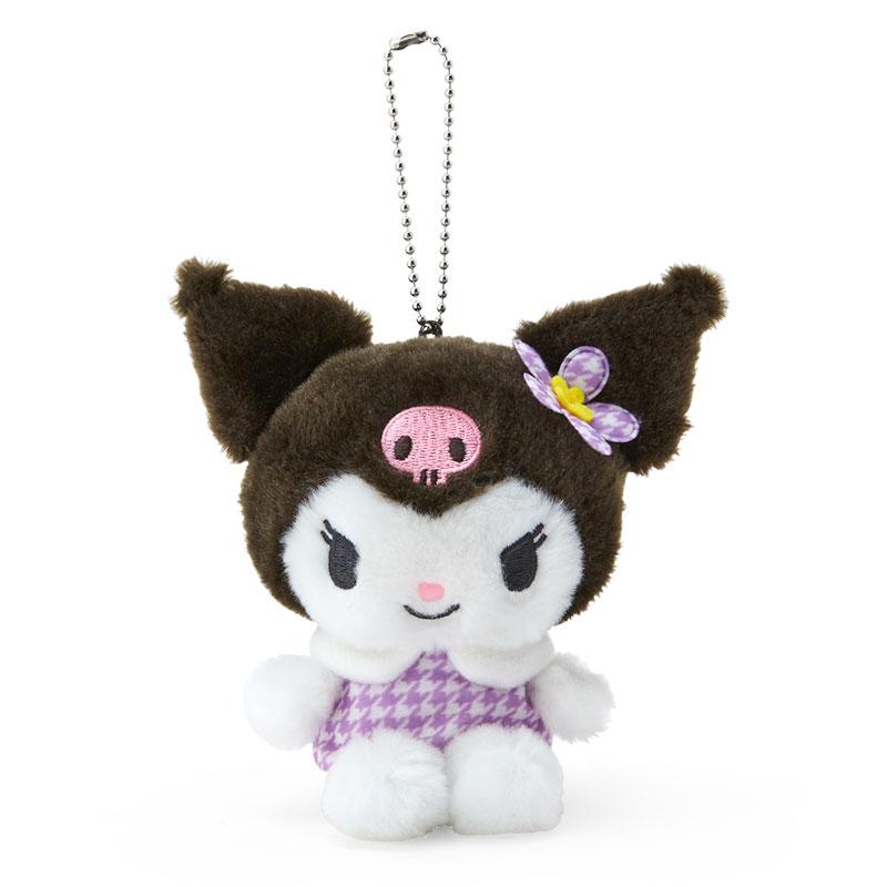 Kuromi Plush Mascot Holder Keychain Flower Sanrio Japan 2023