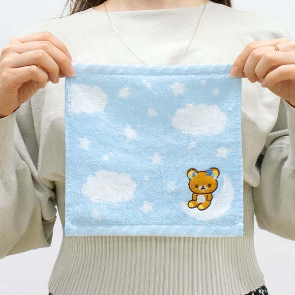 Rilakkuma mini Towel Blue San-X Japan 2022