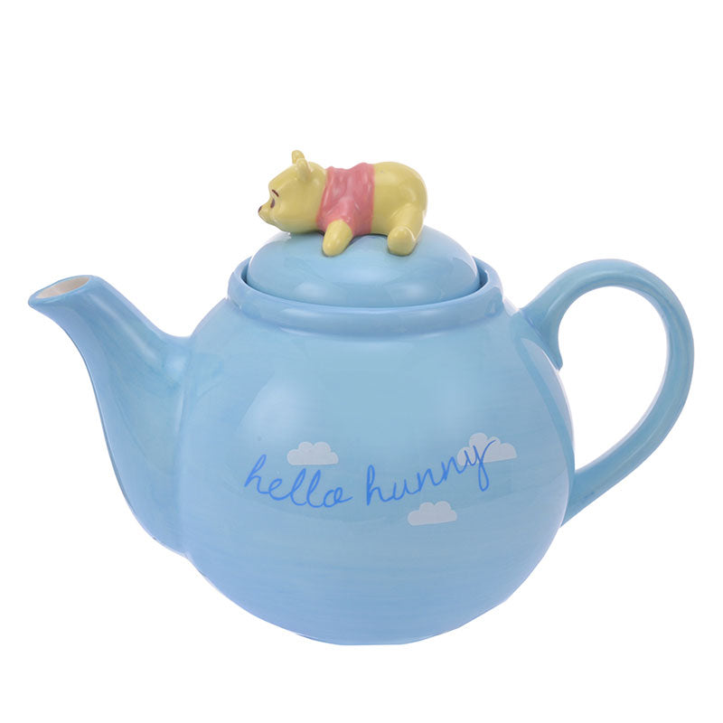 Winnie the Pooh Teapot Blue Disney Store Japan