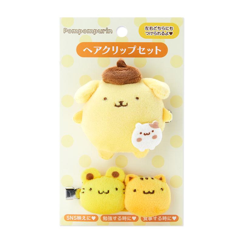 Pom Pom Purin Bagel Scone Hair Clip Set Sanrio Japan
