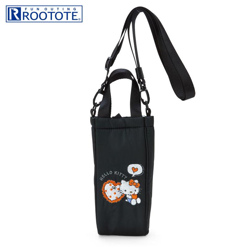 Hello Kitty ROOTOTE Bottle Case Tote Bag with Shoulder Black Sanrio Japan