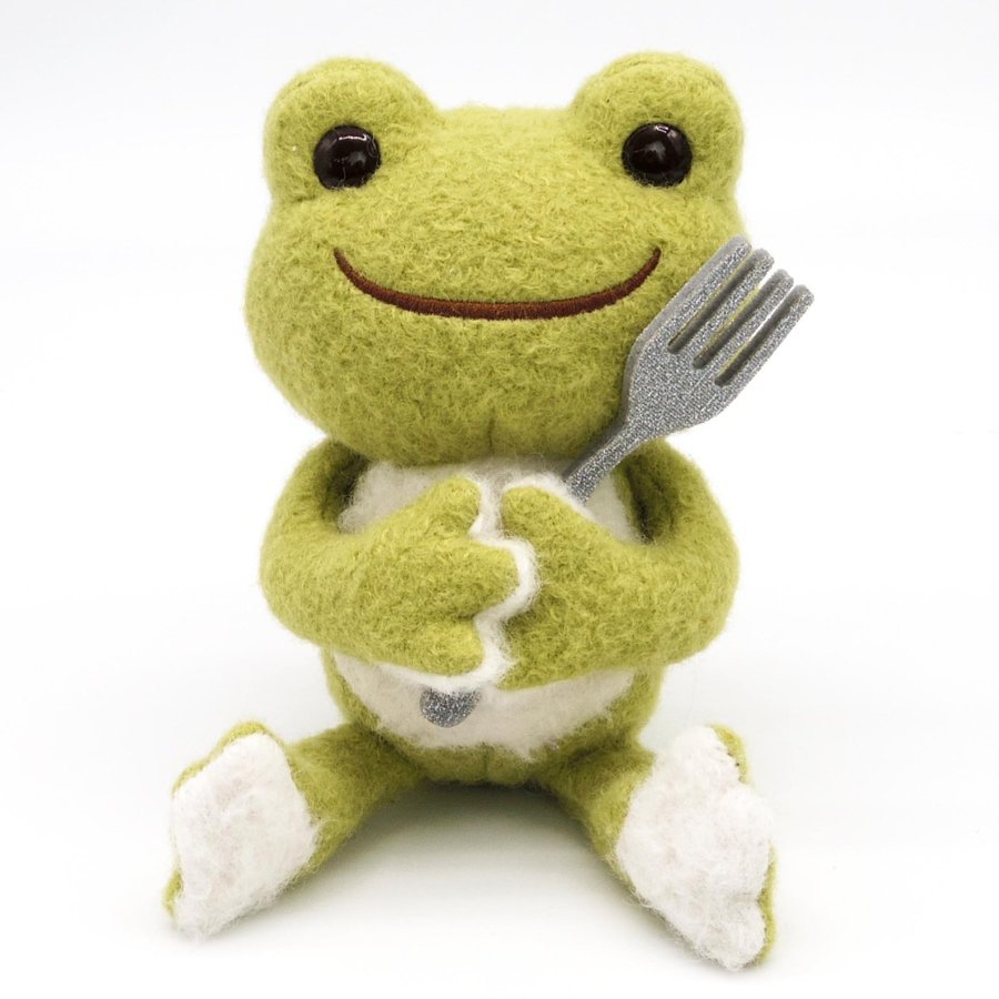 Pickles the Frog Bean Doll Plush Fork Danska Tanska Japan