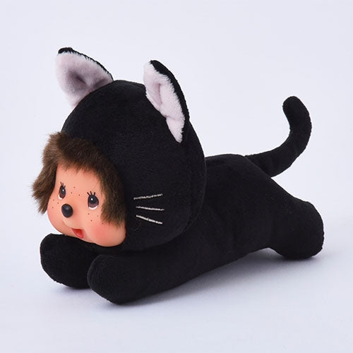 Monchhichi Doll S Black Cat Lying Down Japan