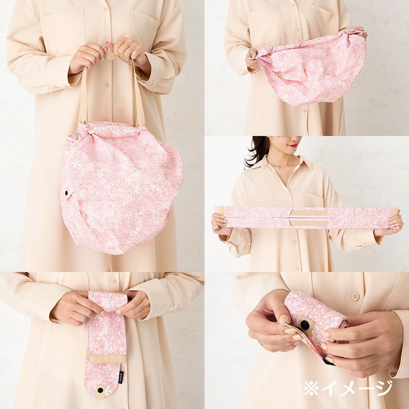 Hello Kitty Eco Shopping Tote Bag 15L Shupatto Sanrio Japan