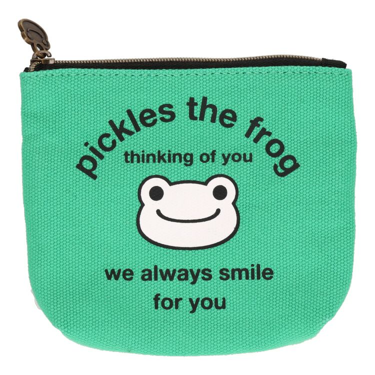 Pickles the Frog Tissue Pouch Green always smile Japan