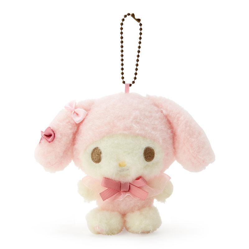 My Melody Plush Mascot Holder Keychain Soft Honwari Sanrio Japan