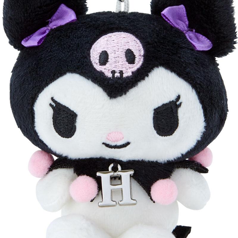 Kuromi Plush Keychain Initial H Sanrio Japan