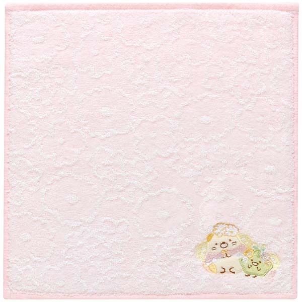 Sumikko Gurashi mini Towel Pink Weeds & Fairy Flower Garden San-X Japan